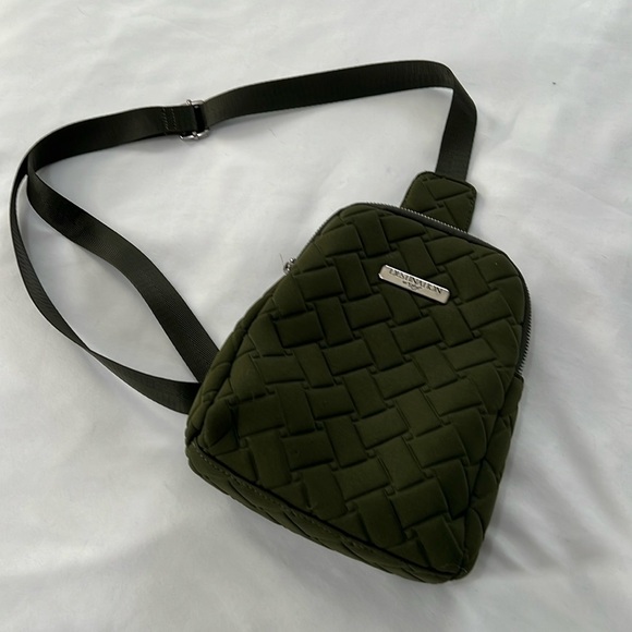 Destination Army Green Quilted Mini Backpack - Picture 1 of 5